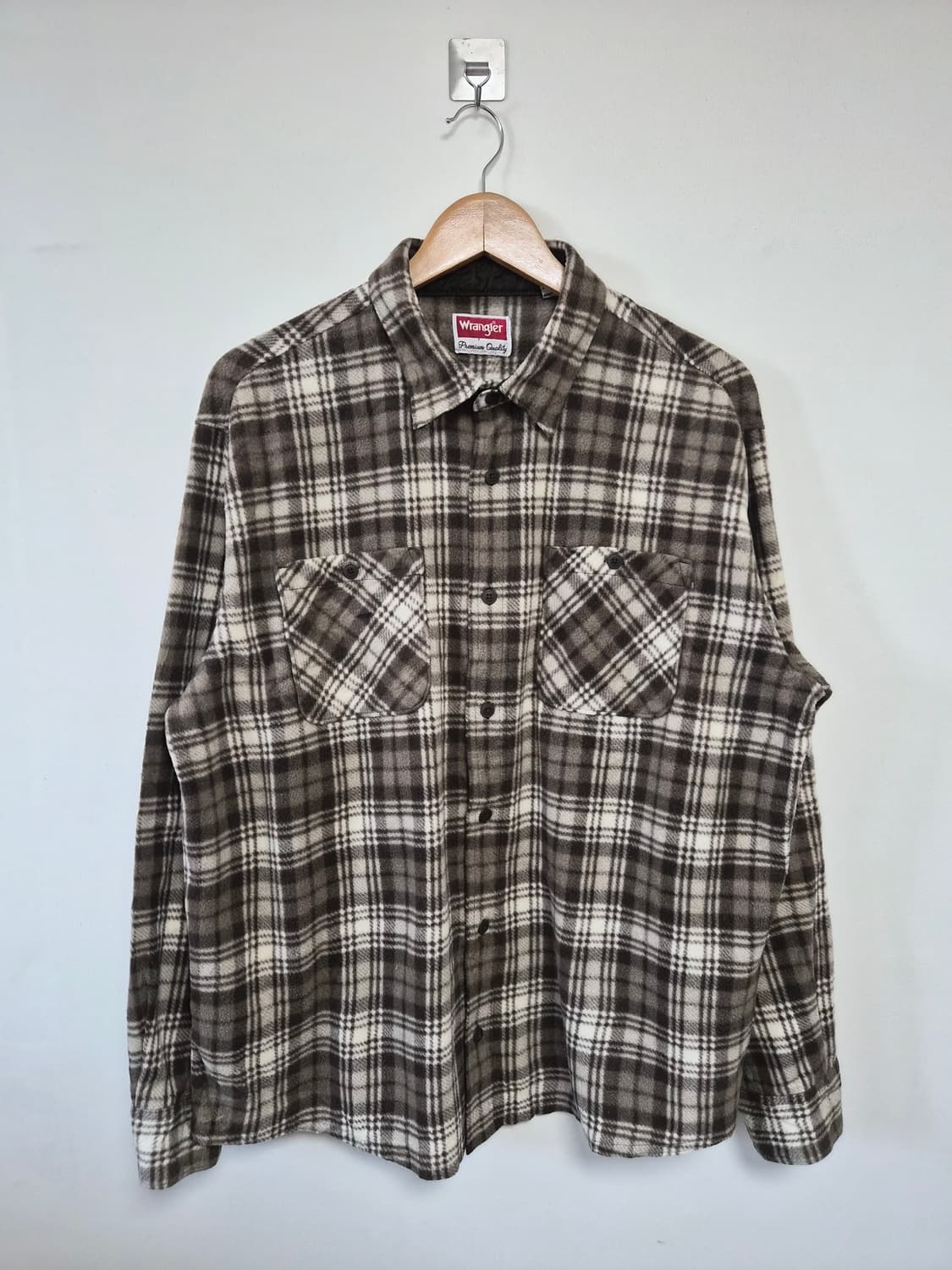 랭글러Wrangler 체크 폴리 셔츠 XL사이즈 - S323 상품이미지1