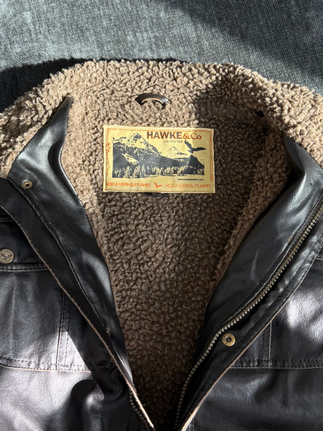 hawkeandco faux leather jacket 상품이미지3