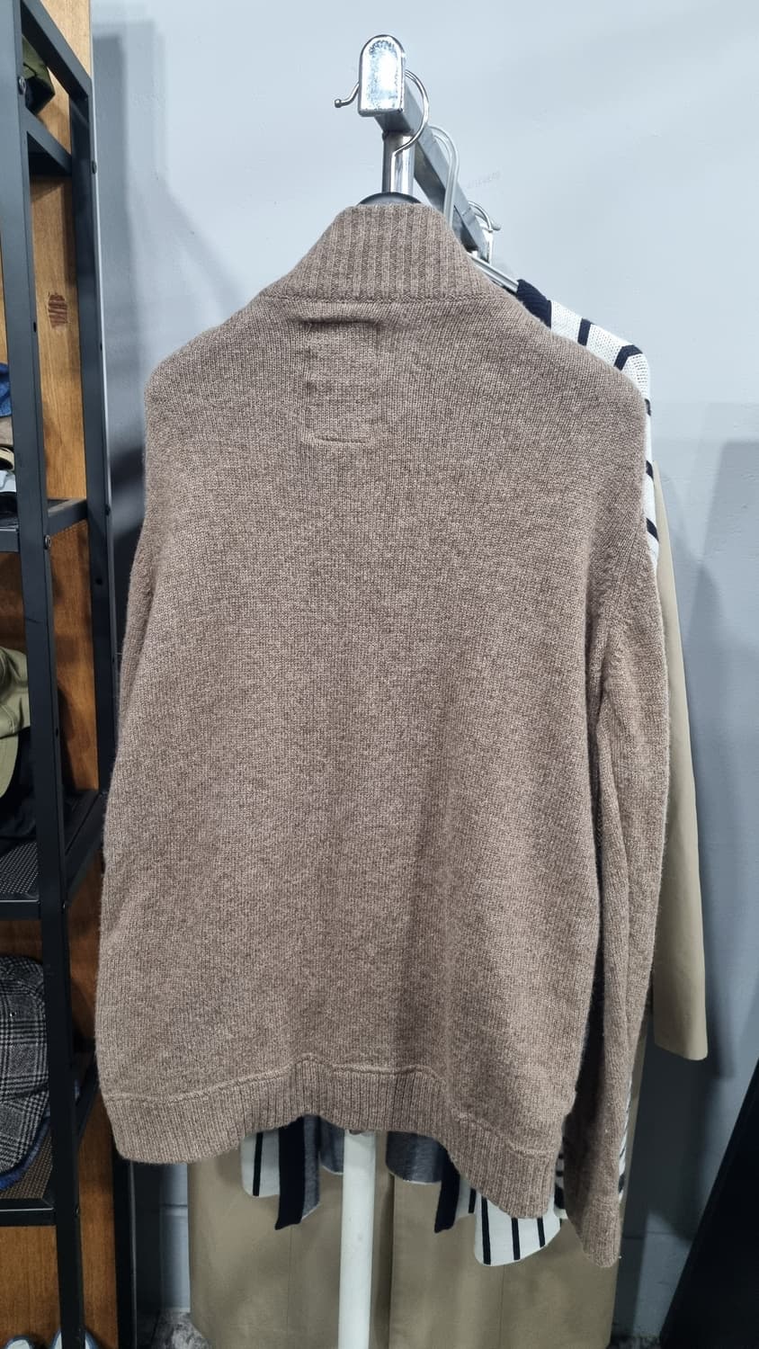 BOB(코오롱정품) 이탈리아산 패치워크 울혼방 가디건 95 상품이미지3