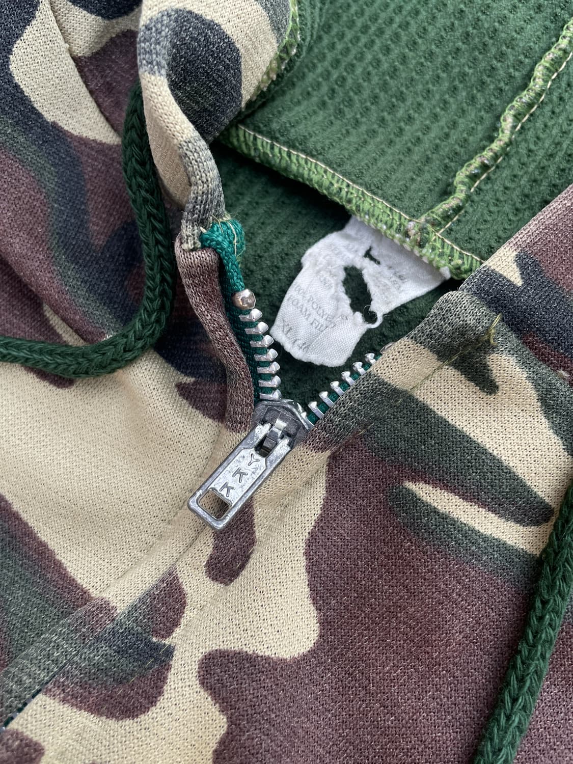 80-90s Camo thermal hood zip(USA Made) 상품이미지7