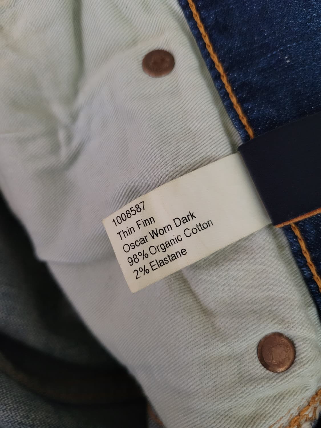 누디진 nudie jean 씬핀 오스카 원 다크 중청 슬림 32사이즈 상품이미지4