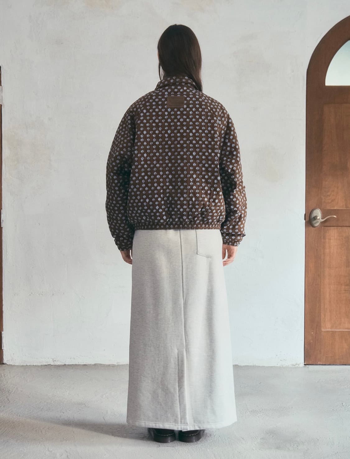 아우어노스텔지아 our nostalgia 데이지 퀼팅 패딩 브라운 모리걸 상품이미지10