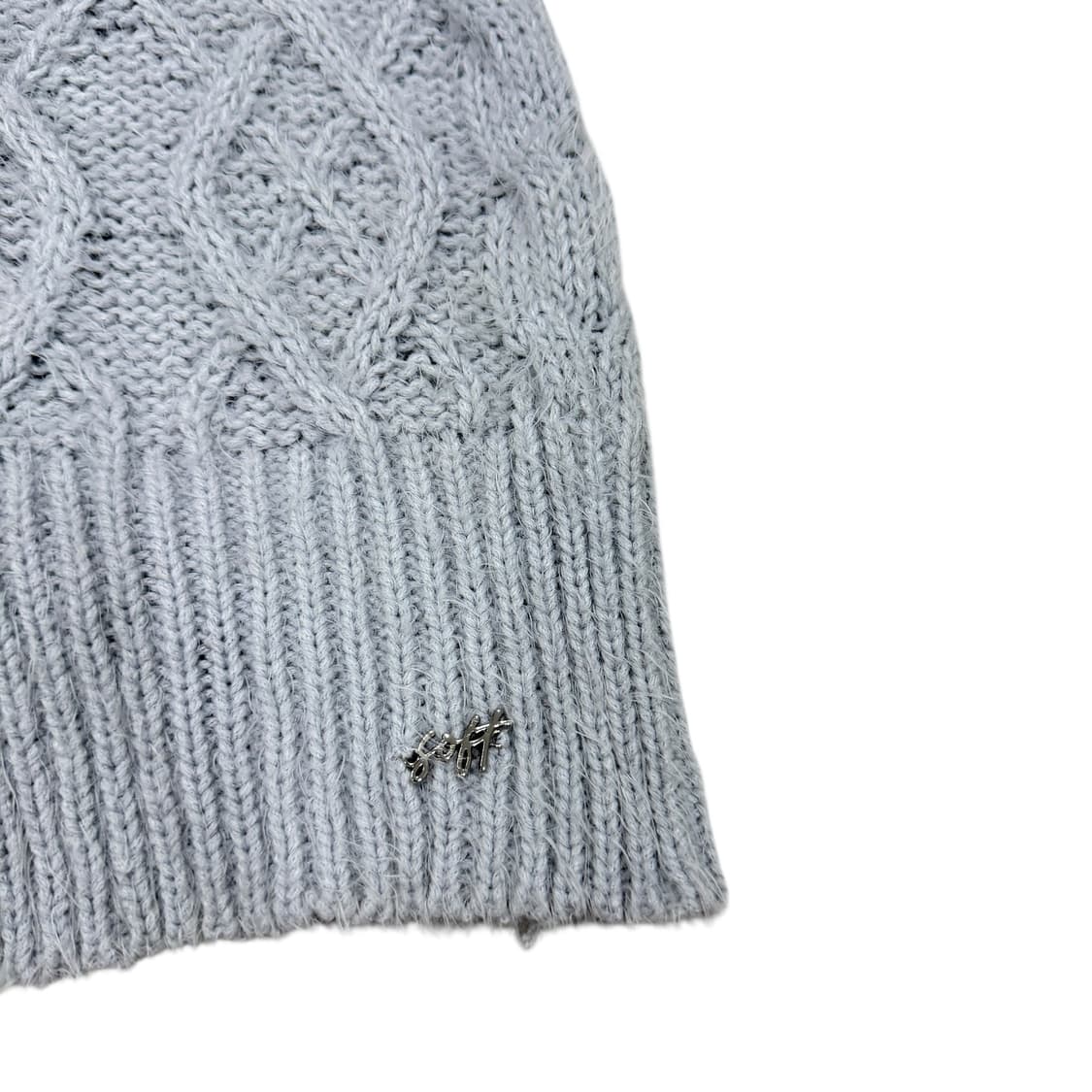 소프트서울 백 스트링 니트 탑 라이트 그레이 상품이미지2