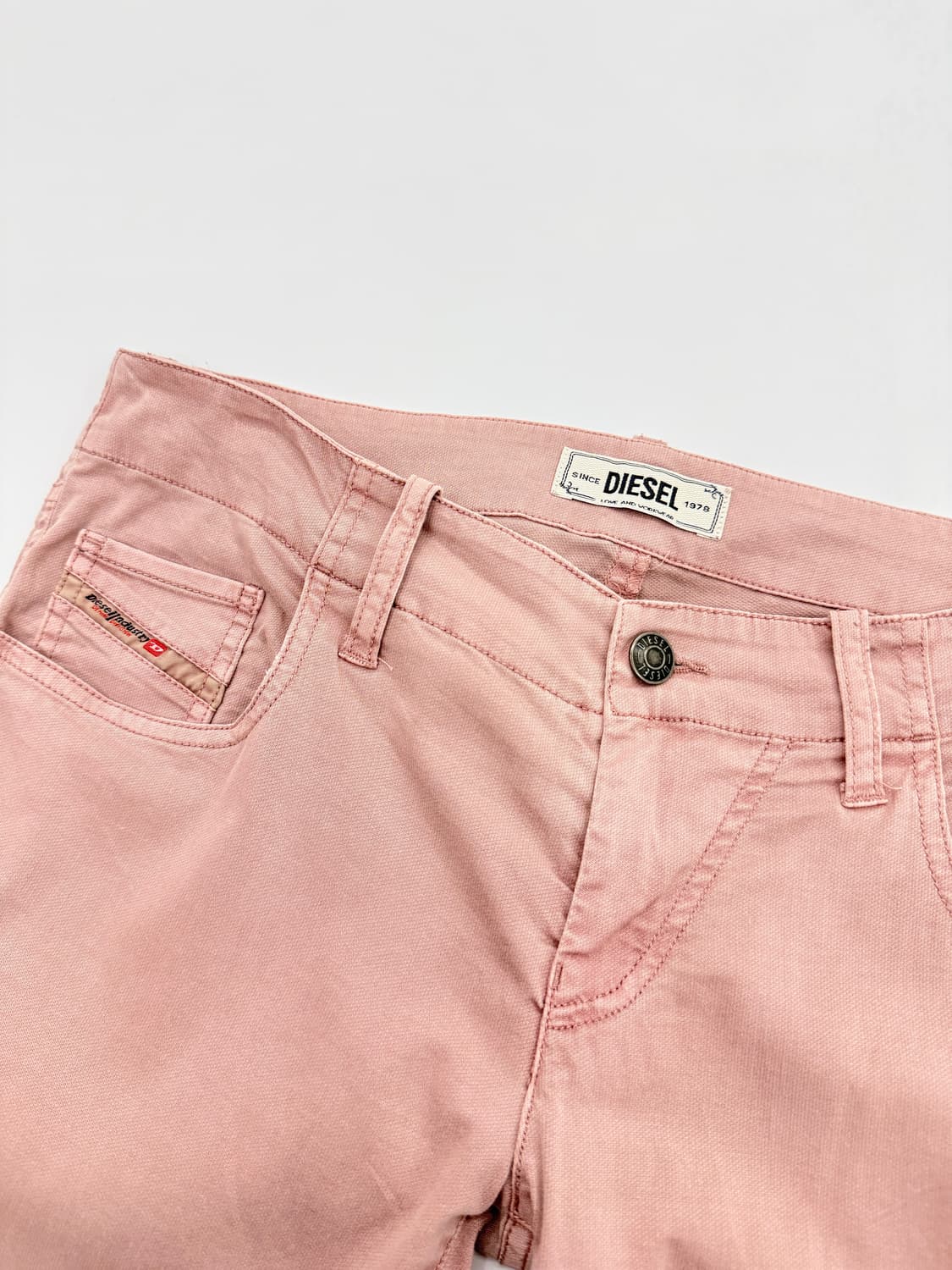 빈티지 디젤 핑크 로우라이즈 코튼 팬츠 상품이미지4