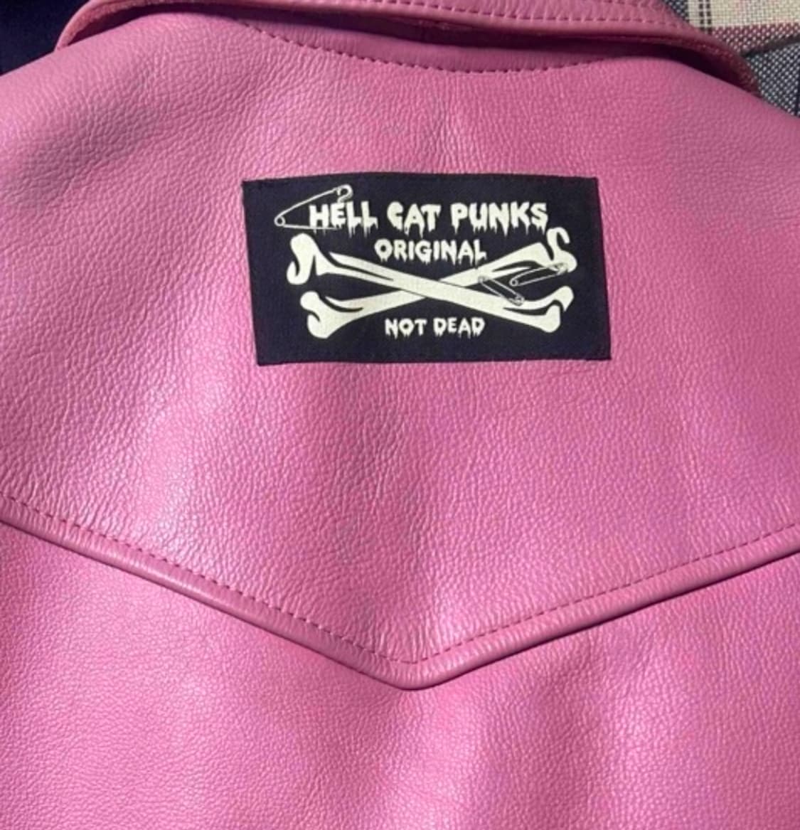 일본 펑크 소가죽100% 핑크 라이더스 자켓 상품이미지2