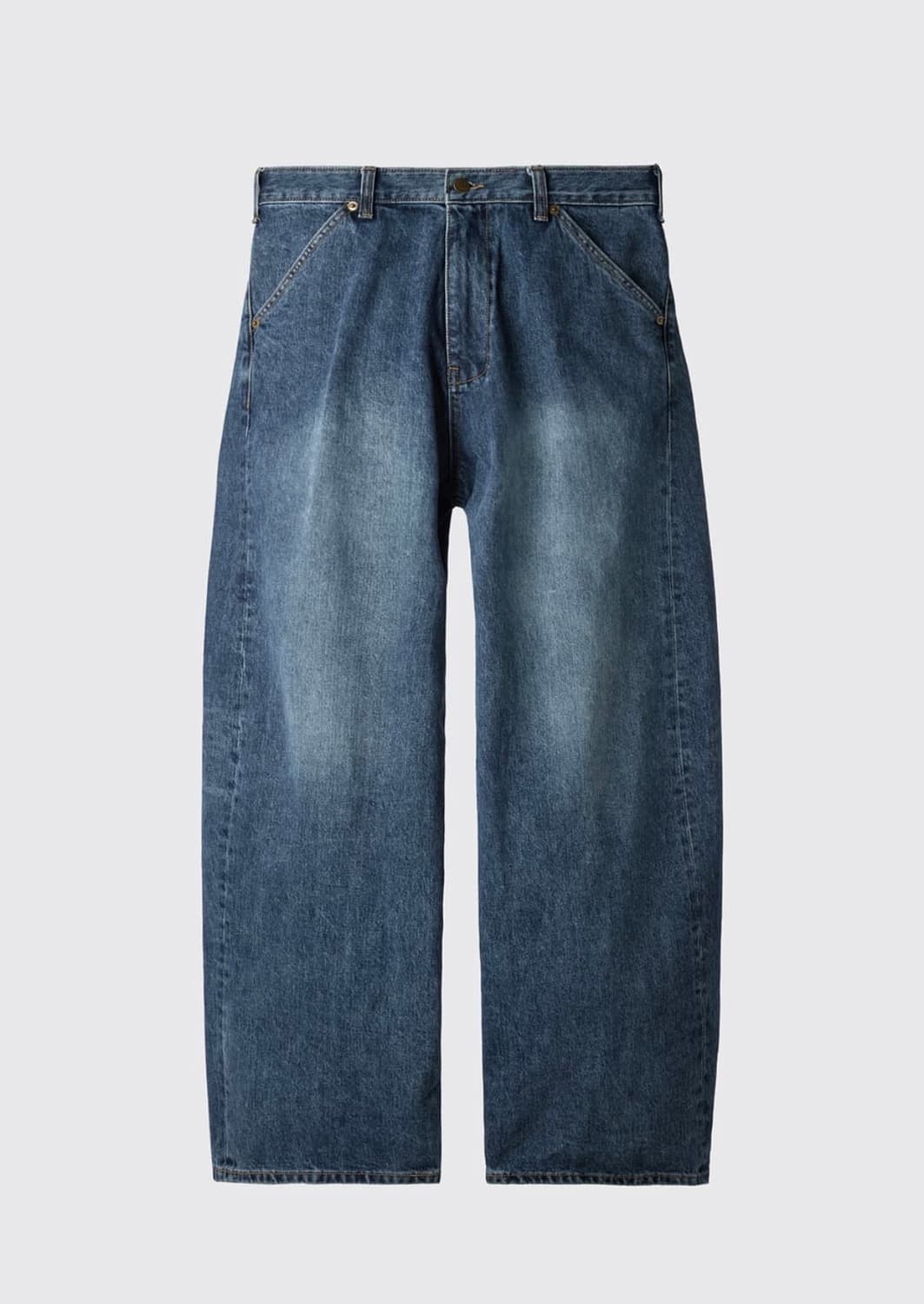 해칭룸 와이드 커브드 팬츠 워시드 블루 1사이즈 상품이미지1