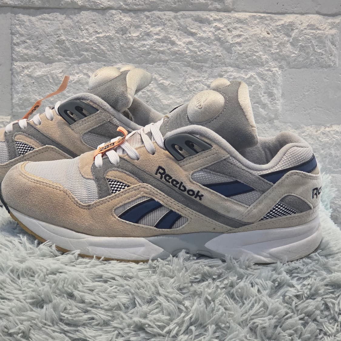 7a-14:리복 아즈트렉 96 그레이 네이비 250mm-세탁완료 상품이미지2