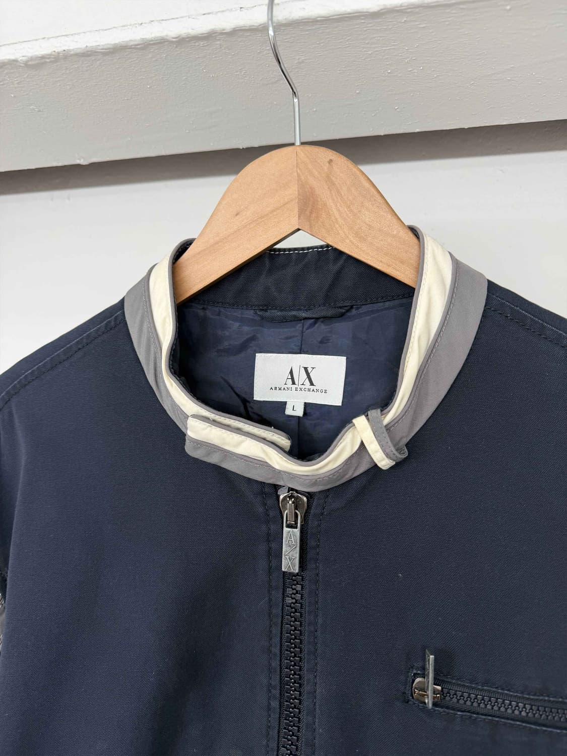 90s 아르마니 익스체인지 코튼 바이커자켓 상품이미지2