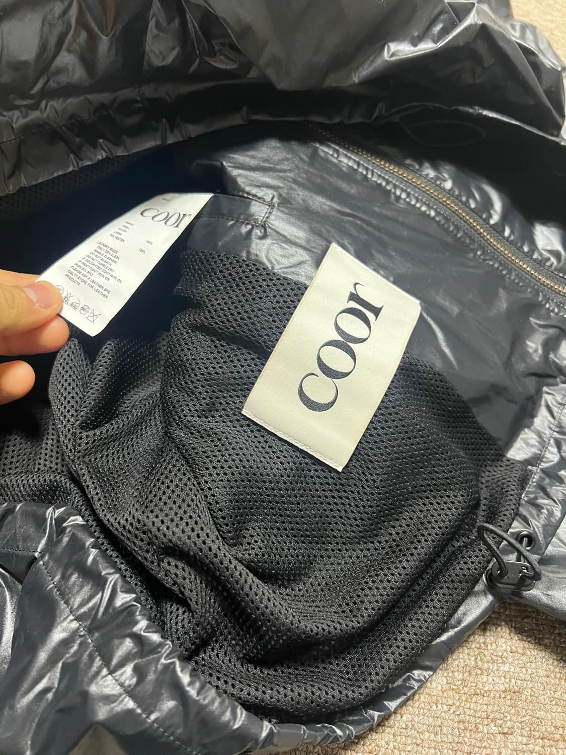 쿠어 COOR 크롭 나일론 자켓 (M) 상품이미지3