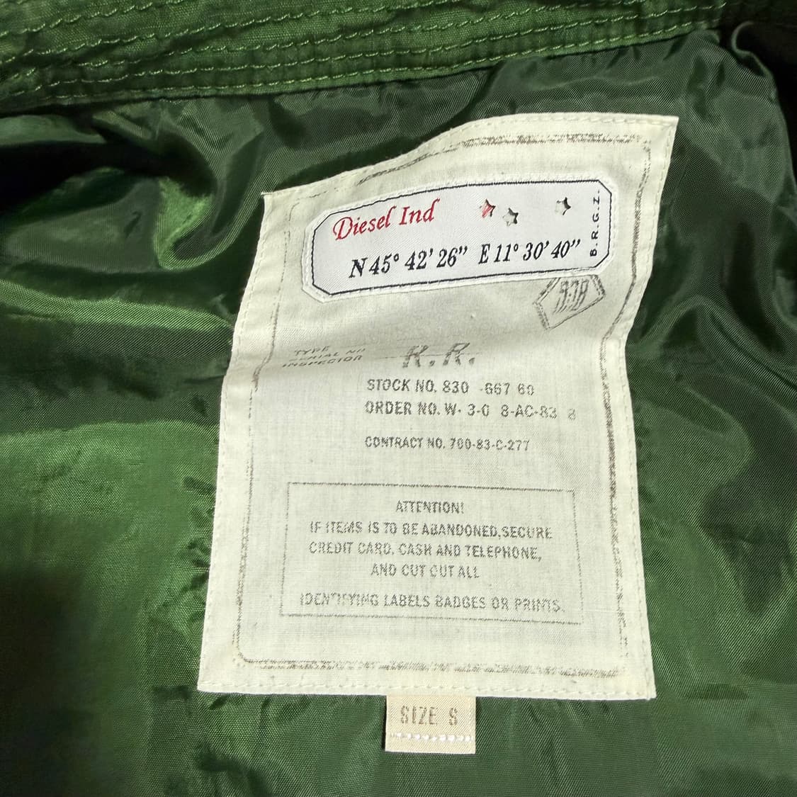 [S] 디젤 밀리터리 필드자켓 상품이미지4