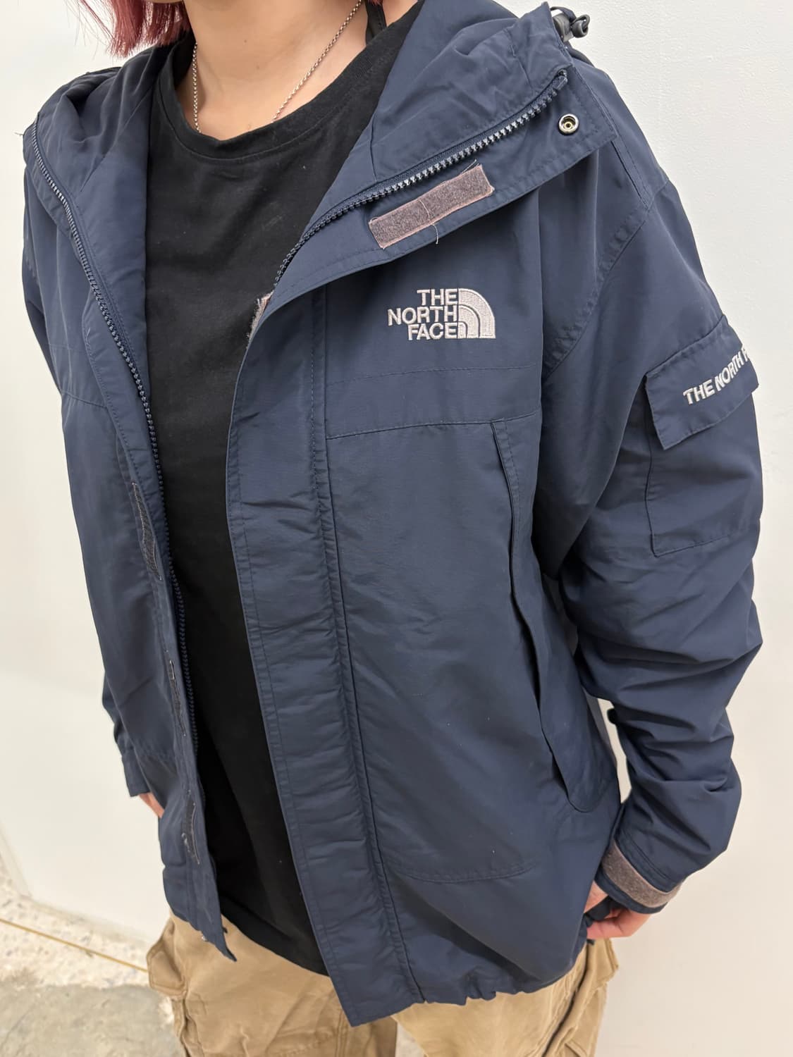 THE NORTH FACE  네이비 후드 바람막이 상품이미지2