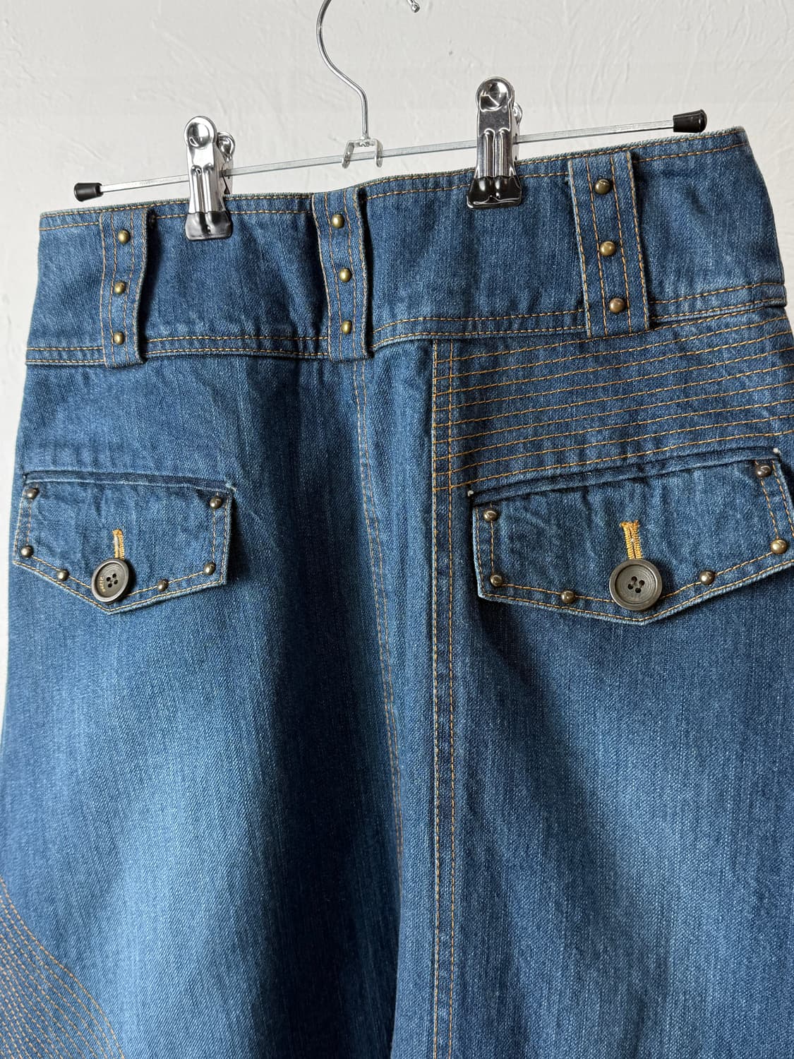 Zizou 사선 절개 데님 스커트 상품이미지6