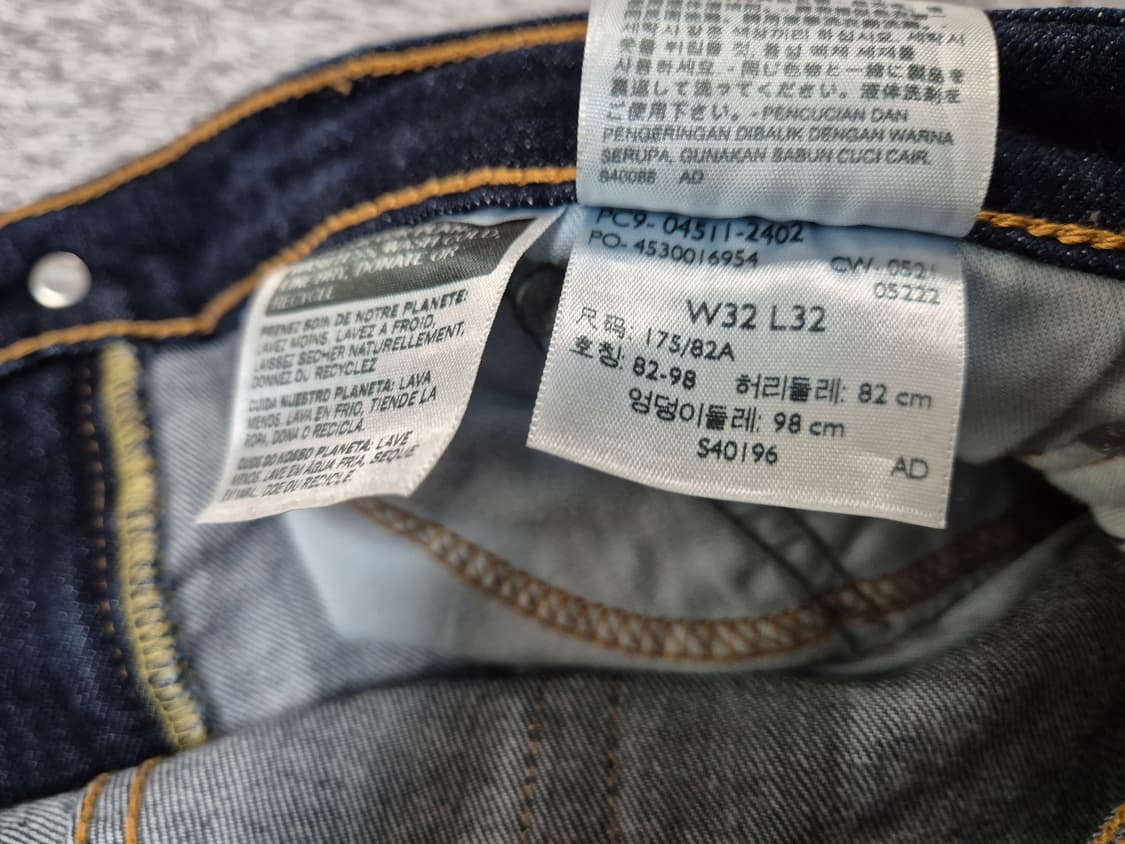리바이스 511 남성 데님 팬츠 진청 32-32 상품이미지6