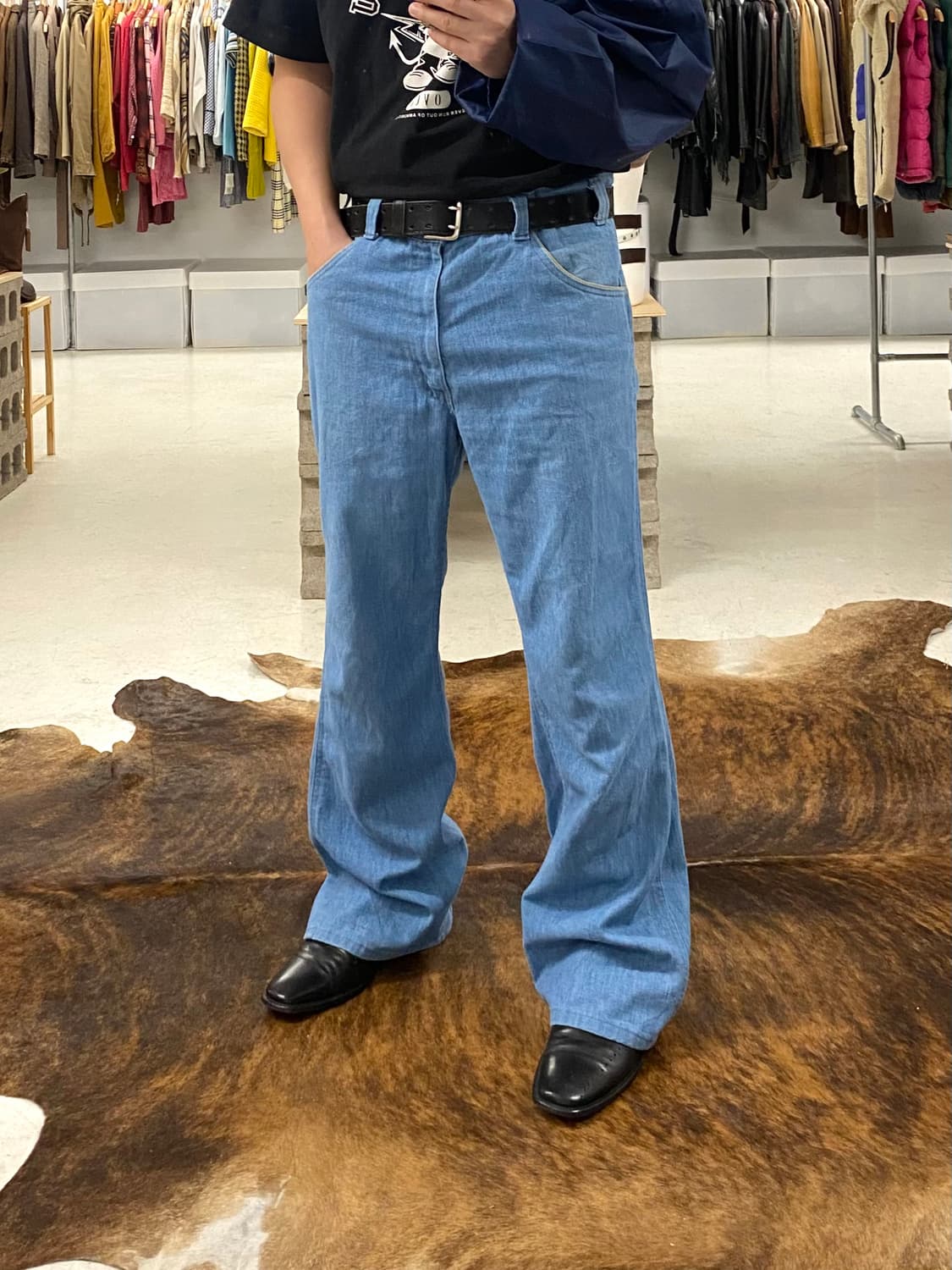 70's  LEVI'S bell bottom denim pants 벨보텀 상품이미지10