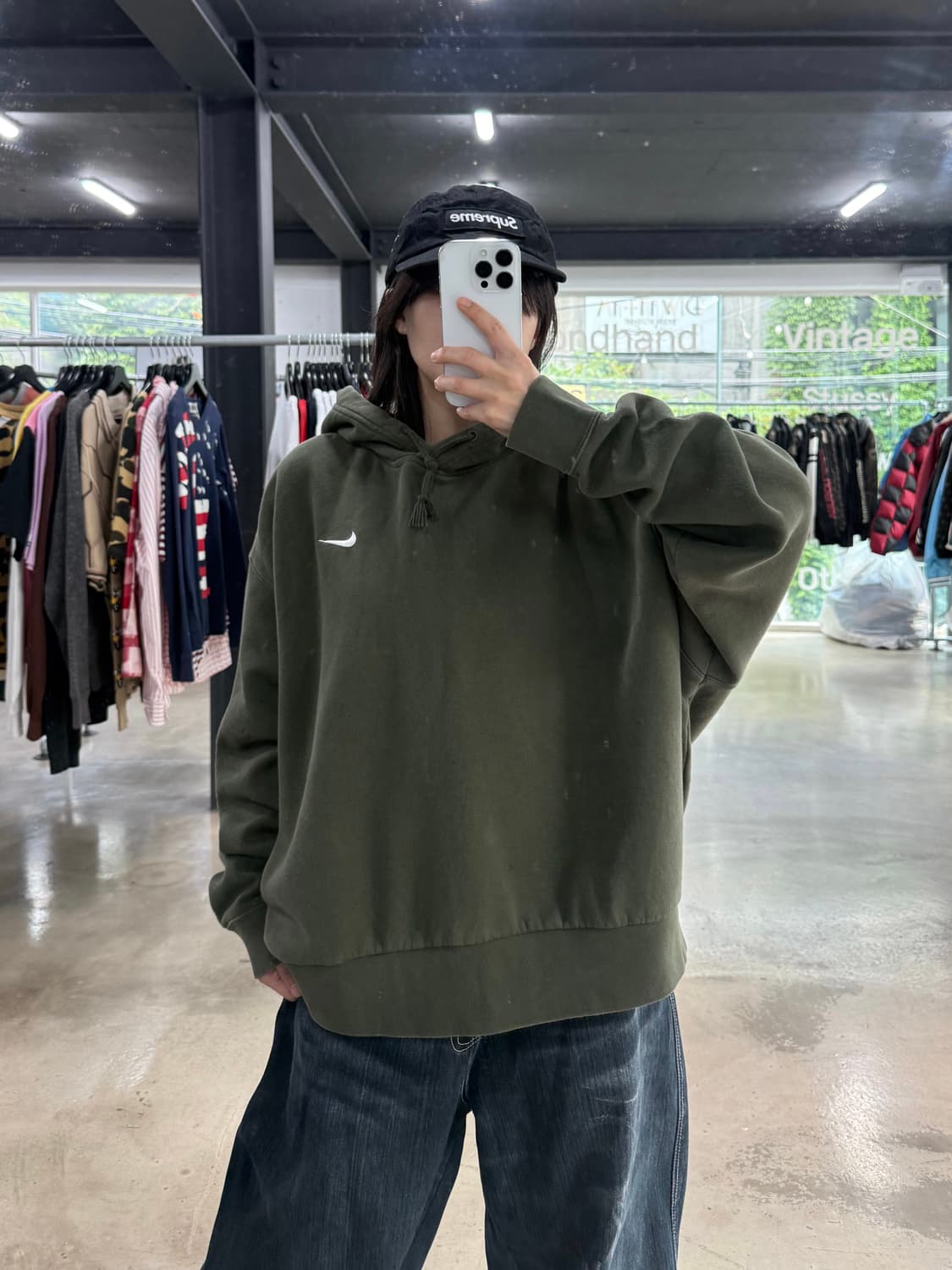 나이키 카키 후드 상품이미지2