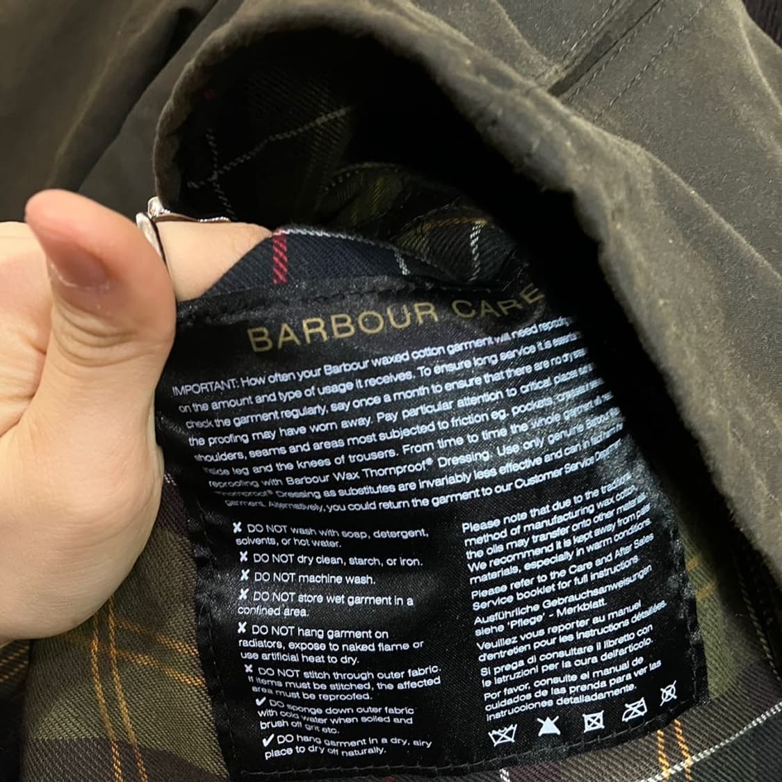 바버 왁싱 코팅 자켓 상품이미지6