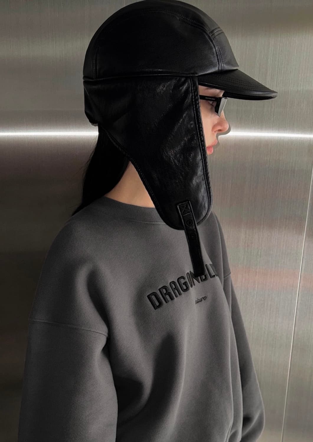 새상품) 드래곤블루스 레더 에비에이터 햇 트루퍼햇 가죽 귀달이 모자리 상품이미지4