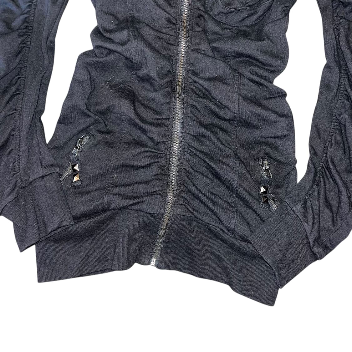 셔링 스터드 y2k 후드집업 펑크갸루 상품이미지4