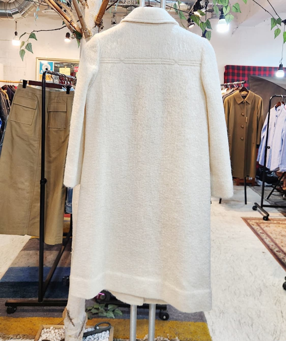 ROGA 일본 빈티지 도톰한 울 아이보리 코트 상품이미지6