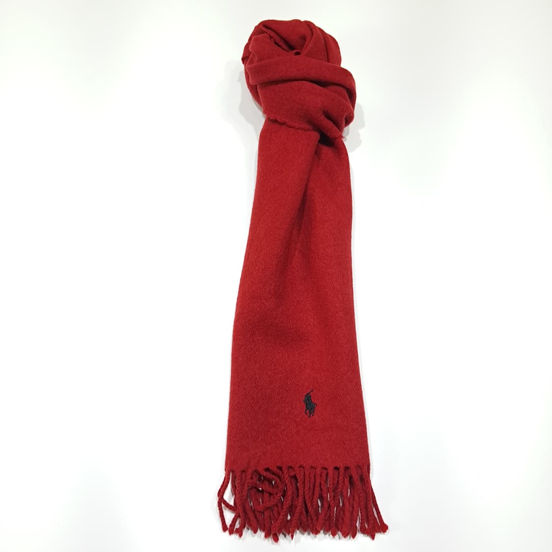 MX595 폴로 90s 스코틀랜드판 램스울 레드 머플러 목도리 상품이미지3