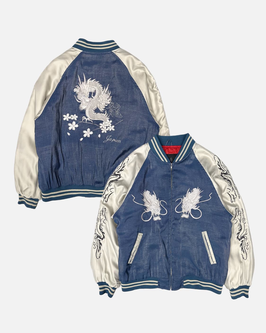 JUGUEMM dragon embroidery blue sukajan 상품이미지1