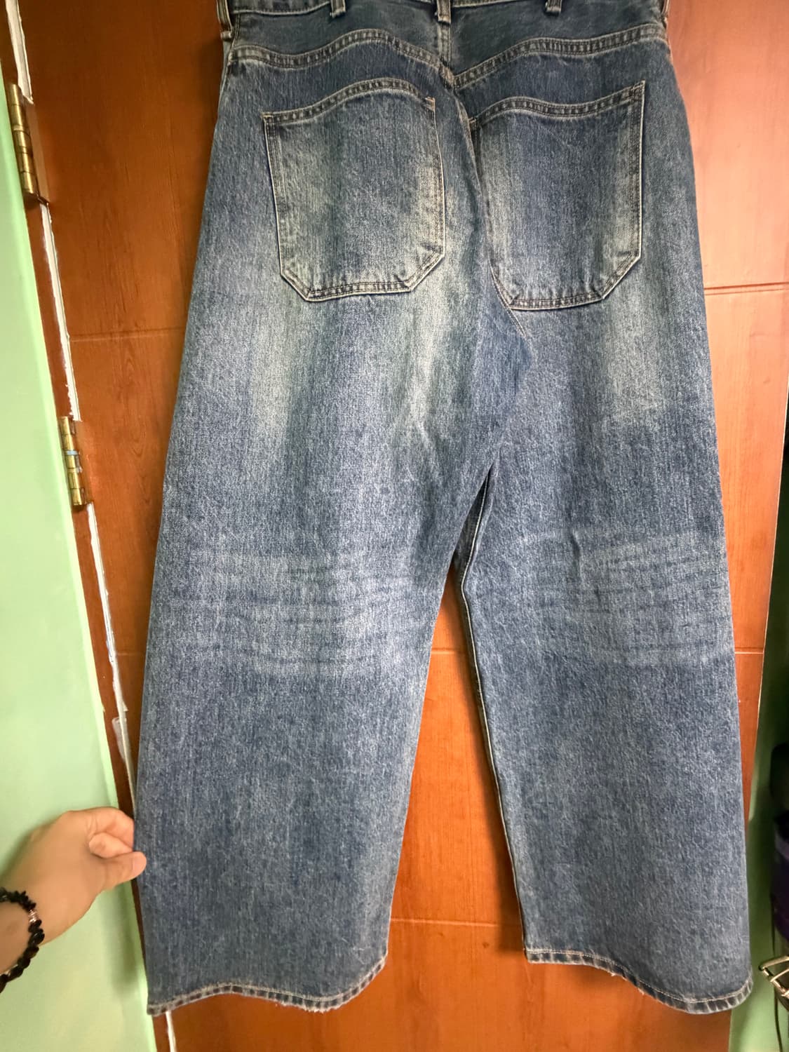 해칭룸 와이드커브진 워시드 블루 4 상품이미지2