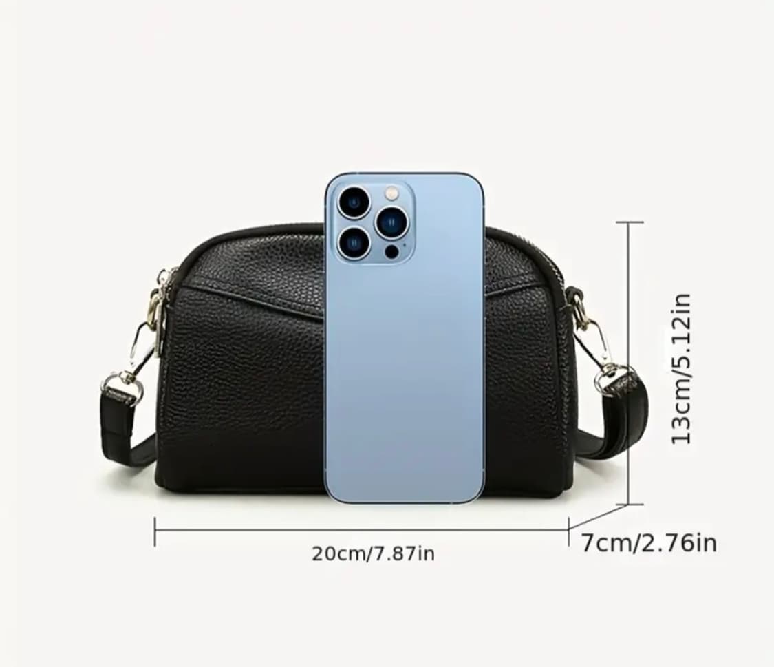 천연 탑그레인 소가죽 미니 크로스백 (이중수납/가벼움)가죽 퀄리티가 정말 상품이미지10