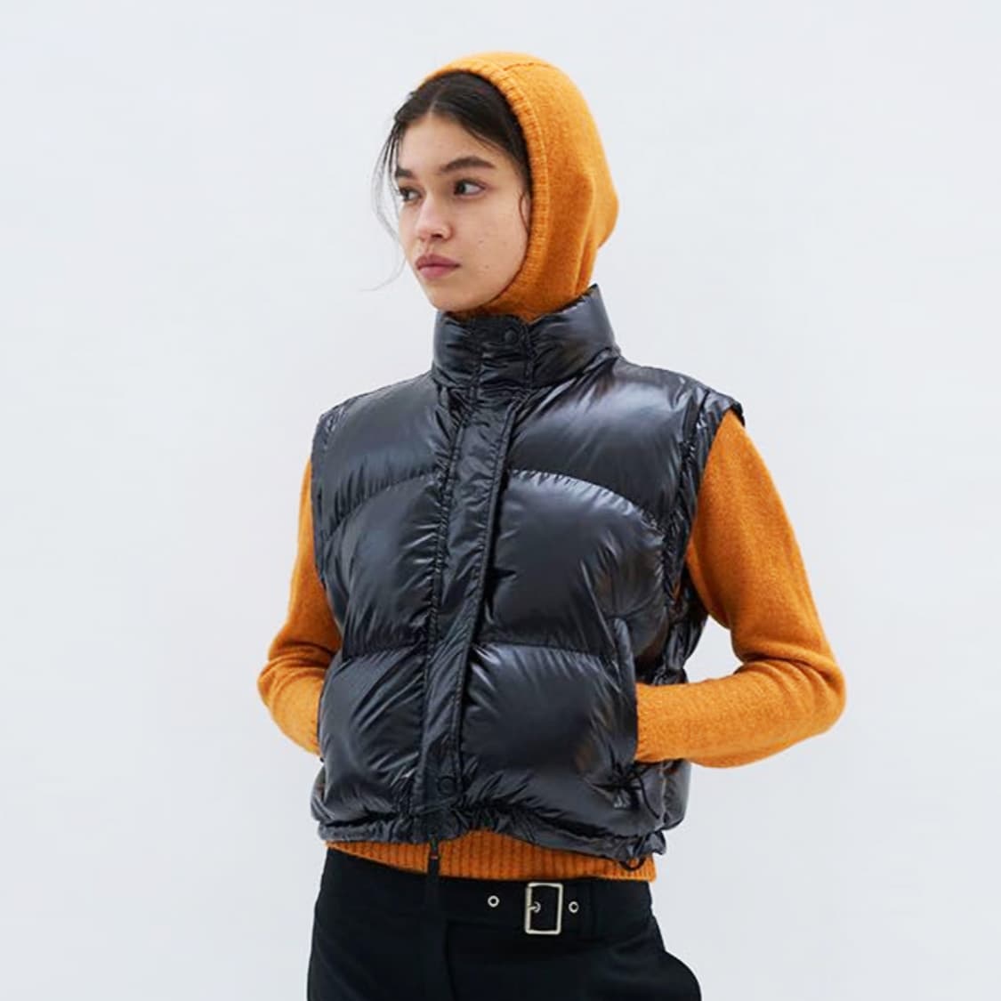 파르티멘토(PARTIMENTO) 투웨이 크롭 푸퍼 자켓 프리사이즈 새상품 상품이미지3