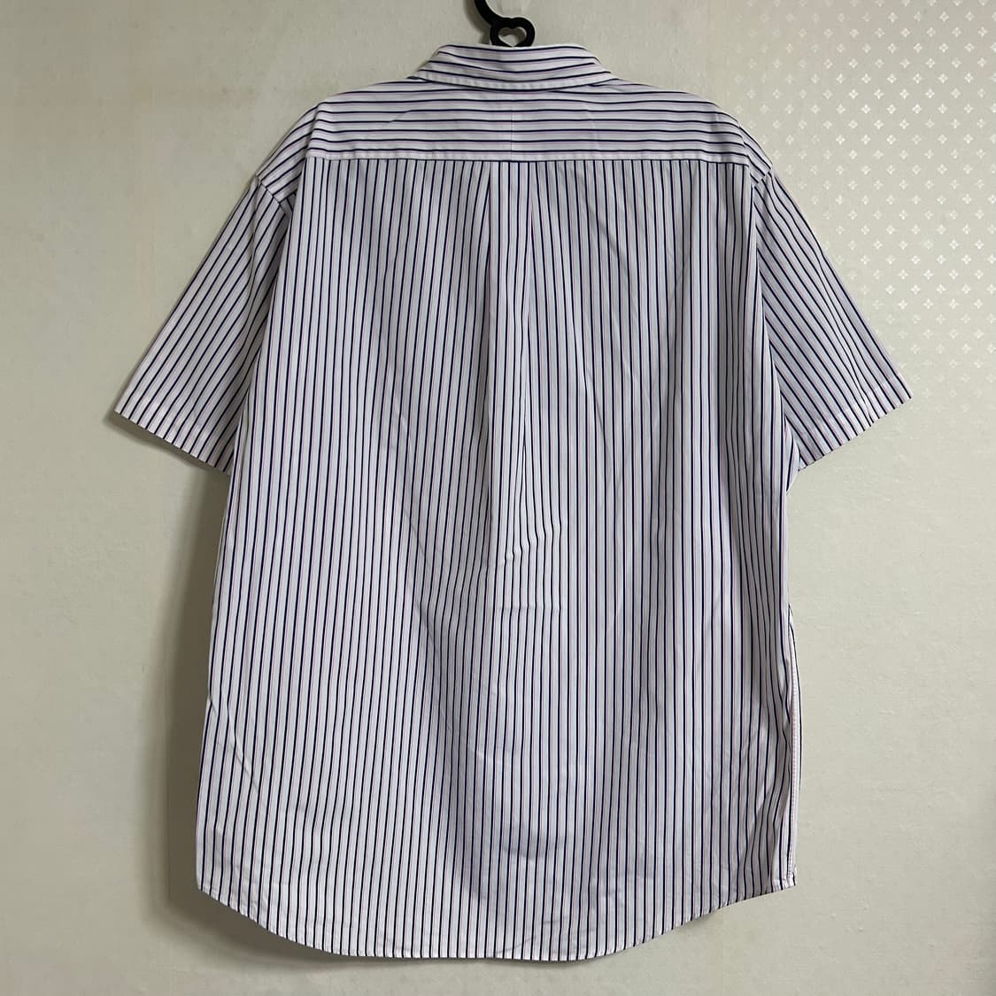 폴로 랄프로렌 스트라이프 반팔 셔츠 핑크 네이비  상품이미지6