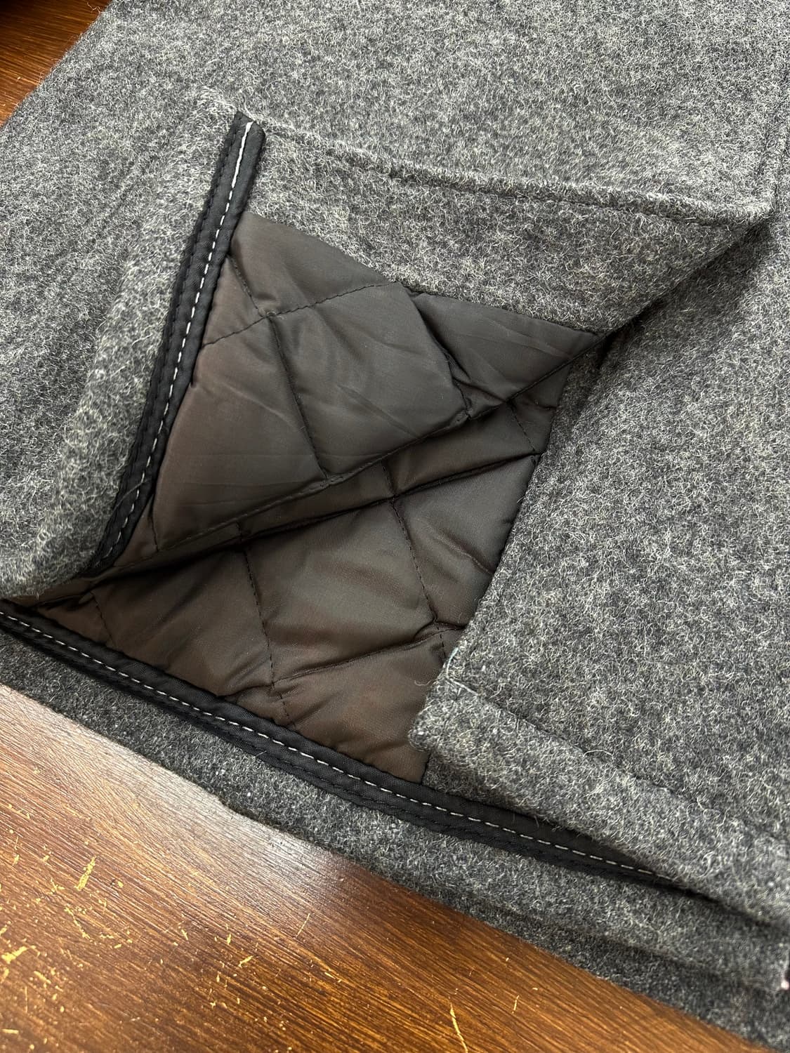 Schott US 740N 42 쇼트 더블 피코트 멜톤 울 그레이 상품이미지9