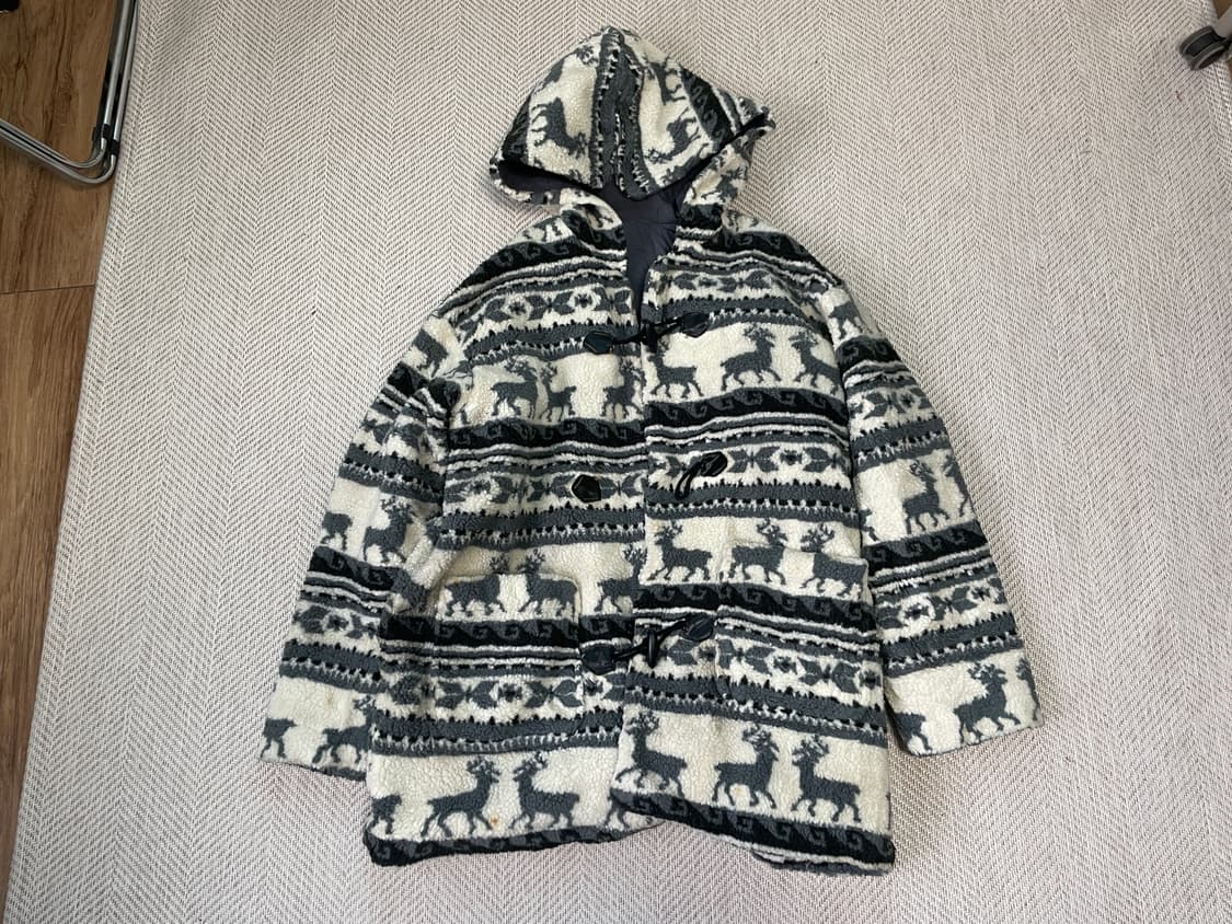 빈티지 캐나다 해비 울 노르딕 더플 코트  상품이미지2