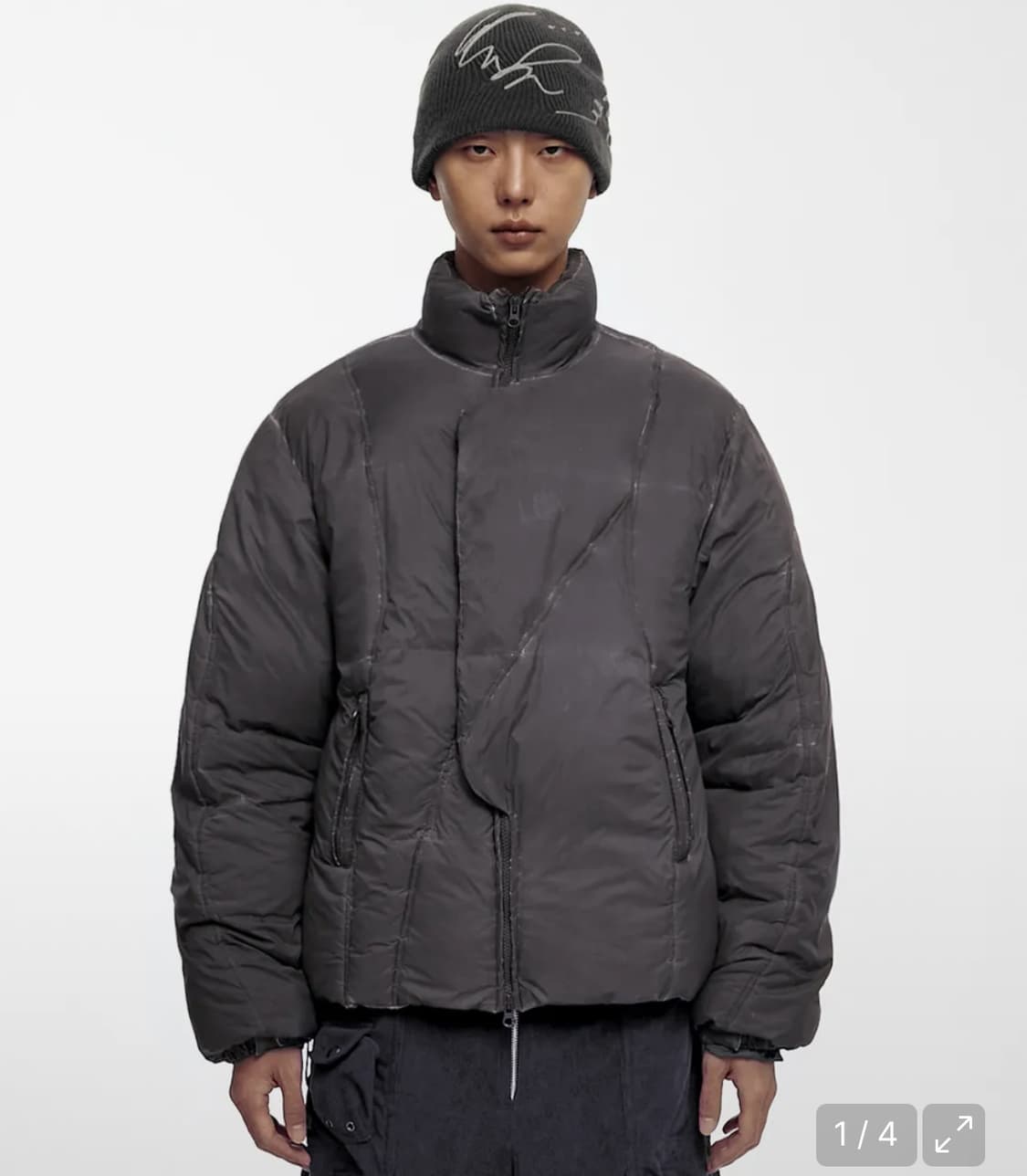 나체 워시드 패딩 차콜 상품이미지1