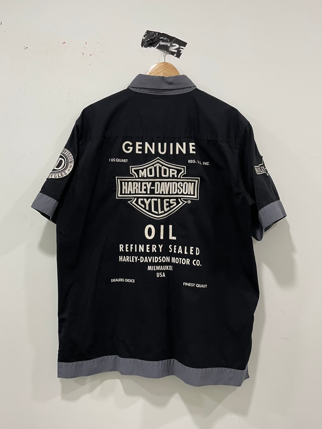 Harley Davidson 할리데이비슨 투톤 빅 로고 반팔셔츠 상품이미지3