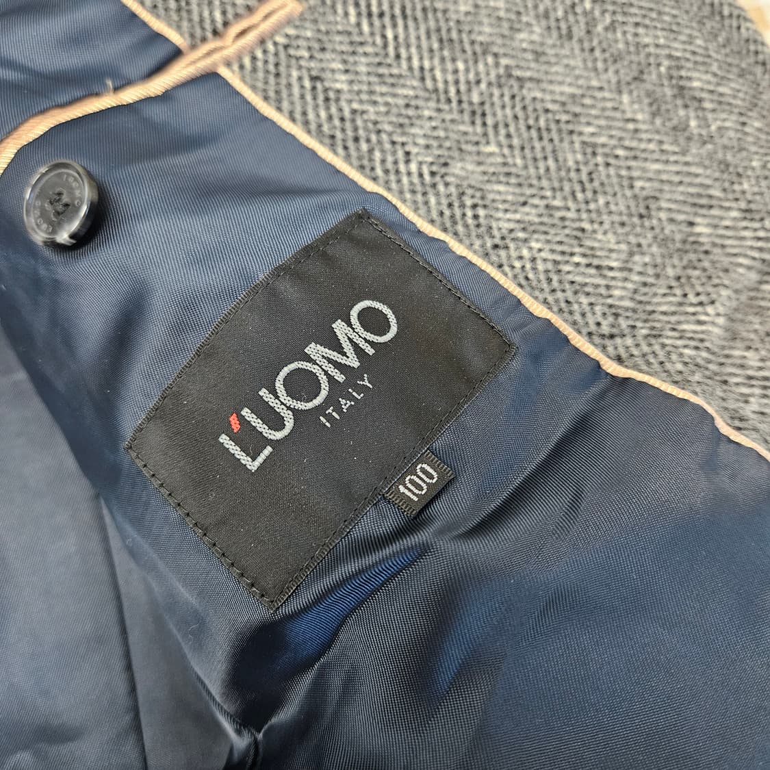 워모 헨링본 하프 코트 자켓 남자100 상품이미지7