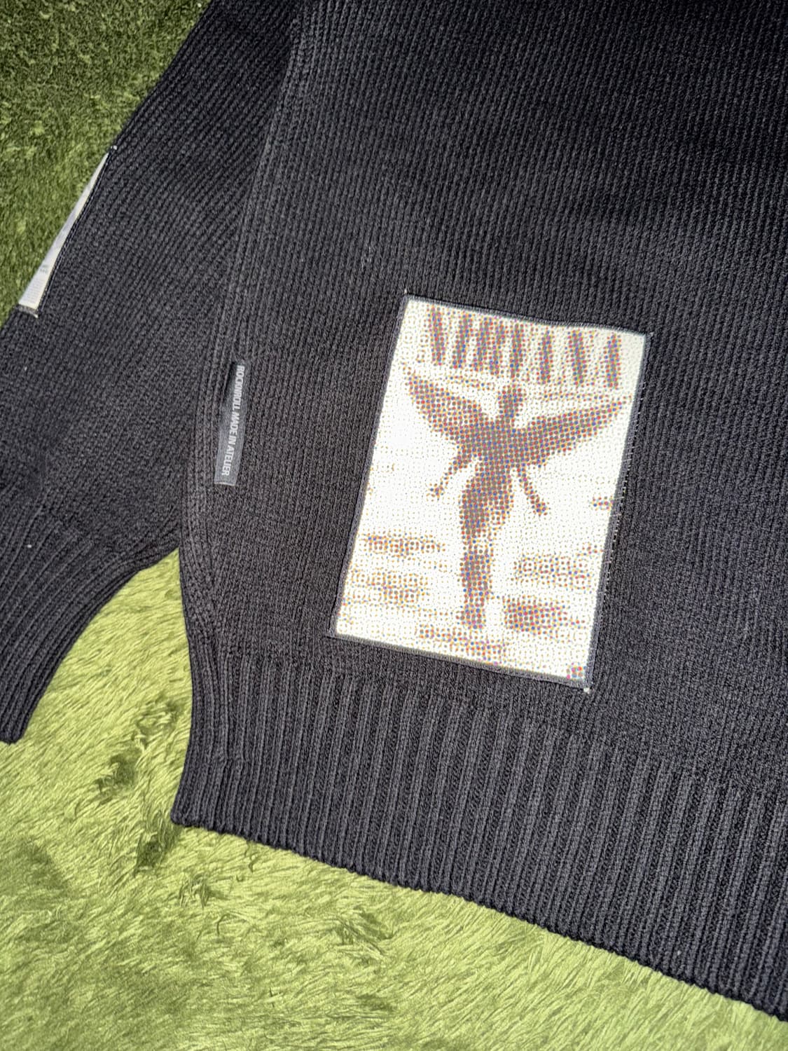 [2] JOEGUSH 조거쉬 패치 싱글 풀오버 니트 블랙 상품이미지9