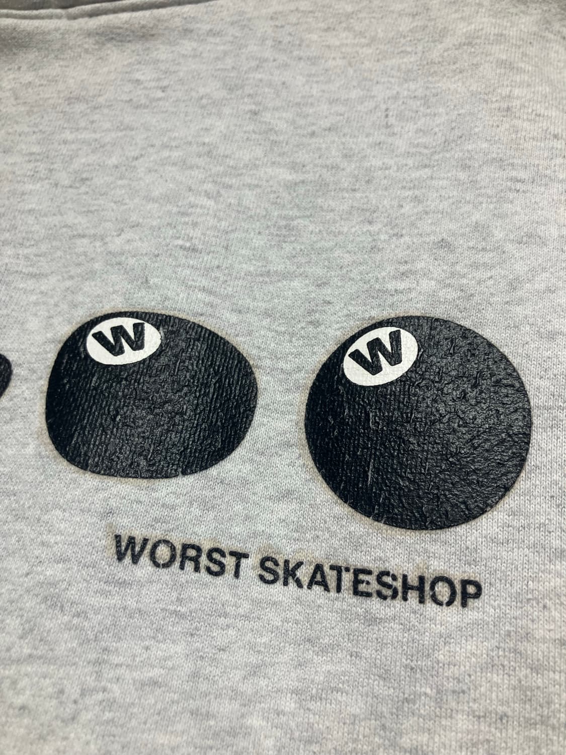 워스트스케이트샵 회색 그레이 후드티 XL 상품이미지2