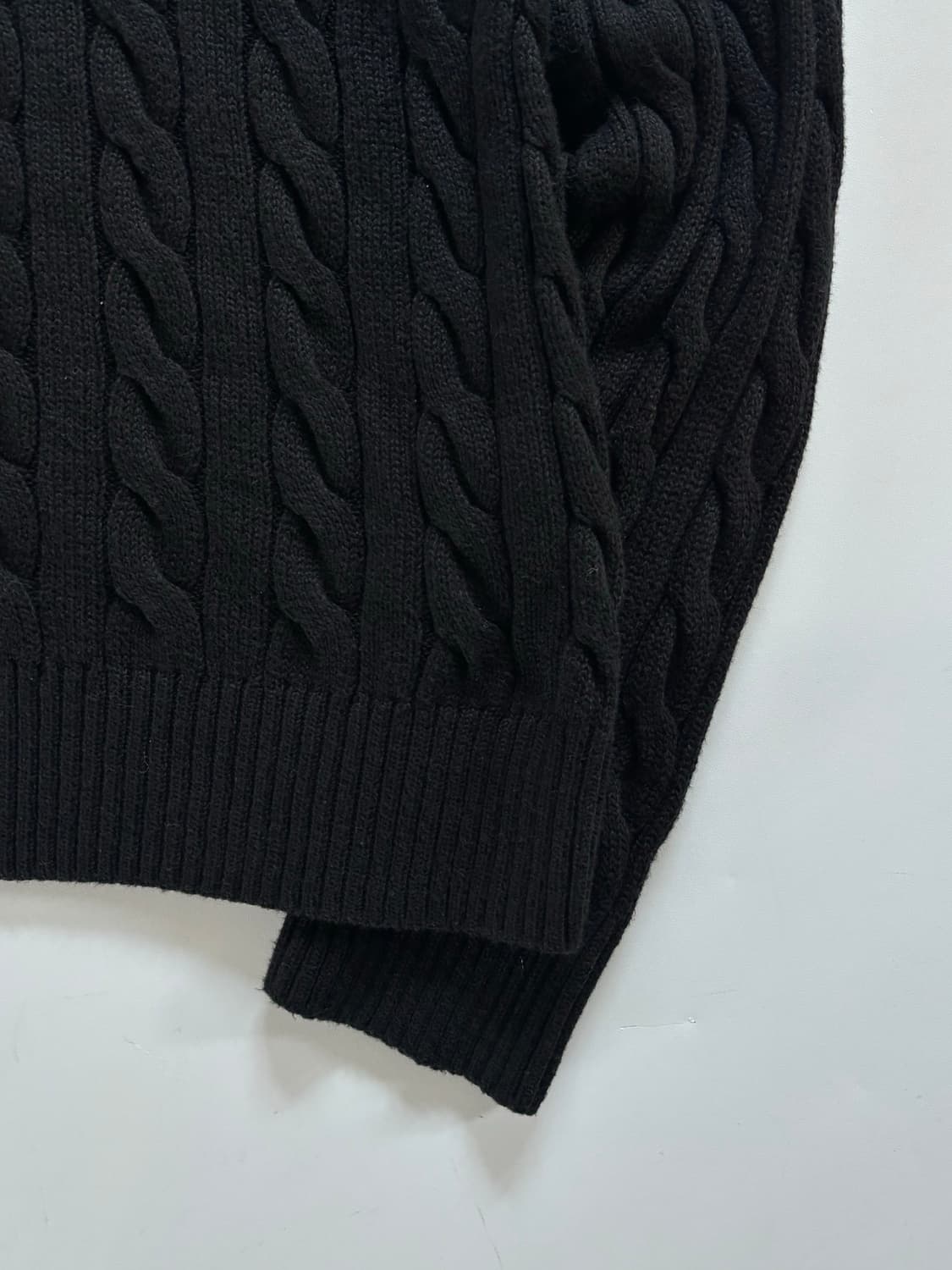 Polo 폴로 랄프로렌 신형 큐알 블랙 케이블 니트 상품이미지5