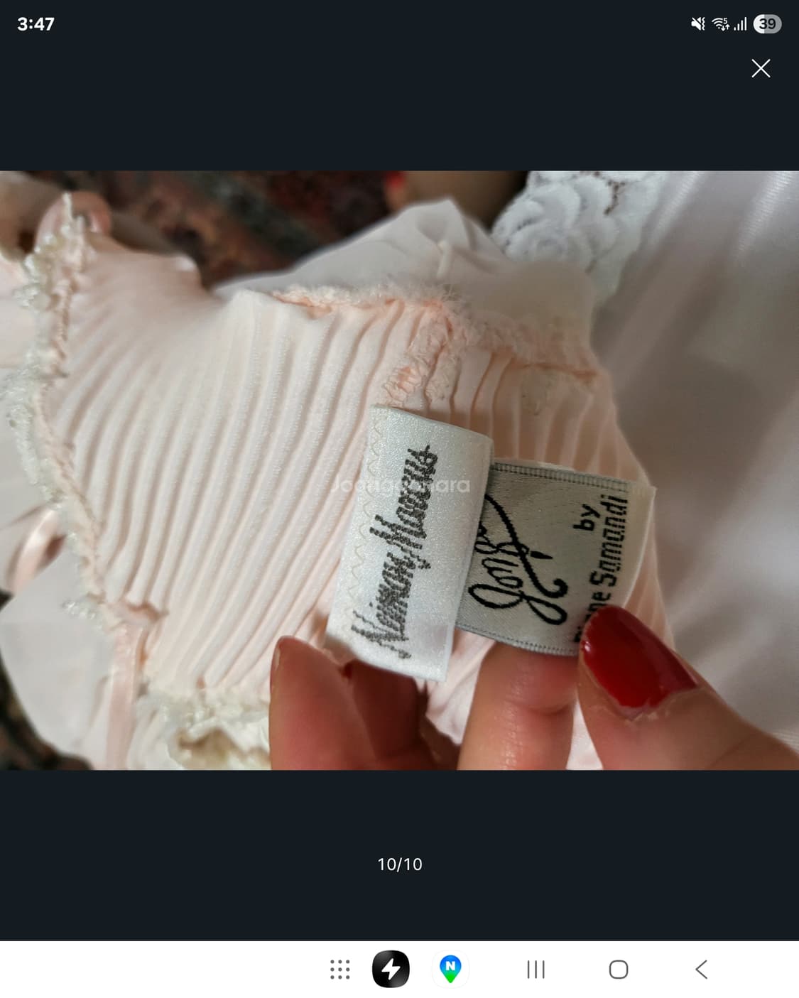 명품 수입 잠옷 나이트 웨어 Jonquil 시쓰루 피치 상품이미지10