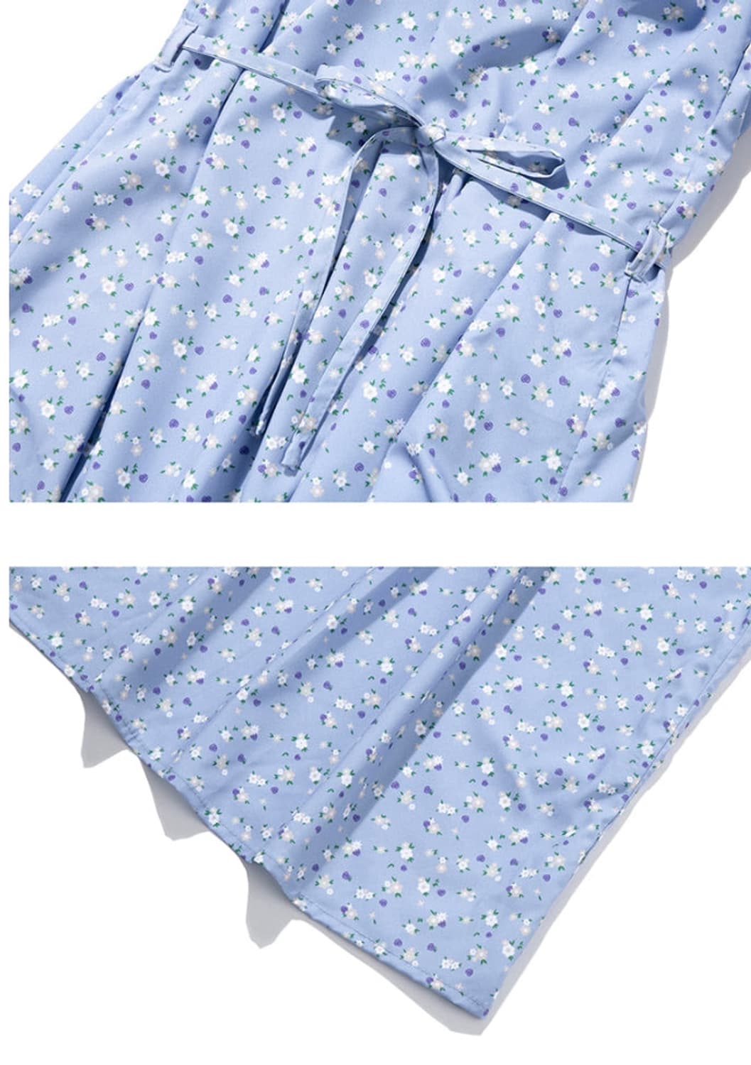 타겟토 플라워패턴 레이어드 원피스 새상품 (F/스카이블루) 상품이미지5