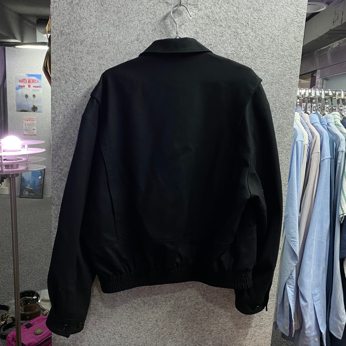 쿠어 미니멀 블랙 스웨이드 블루종 자켓 B3434 상품이미지4