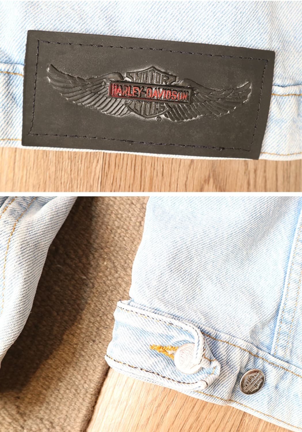 
미국산 90S Harley Davidson 할리데이비슨 빈티지 데님자켓 상품이미지9