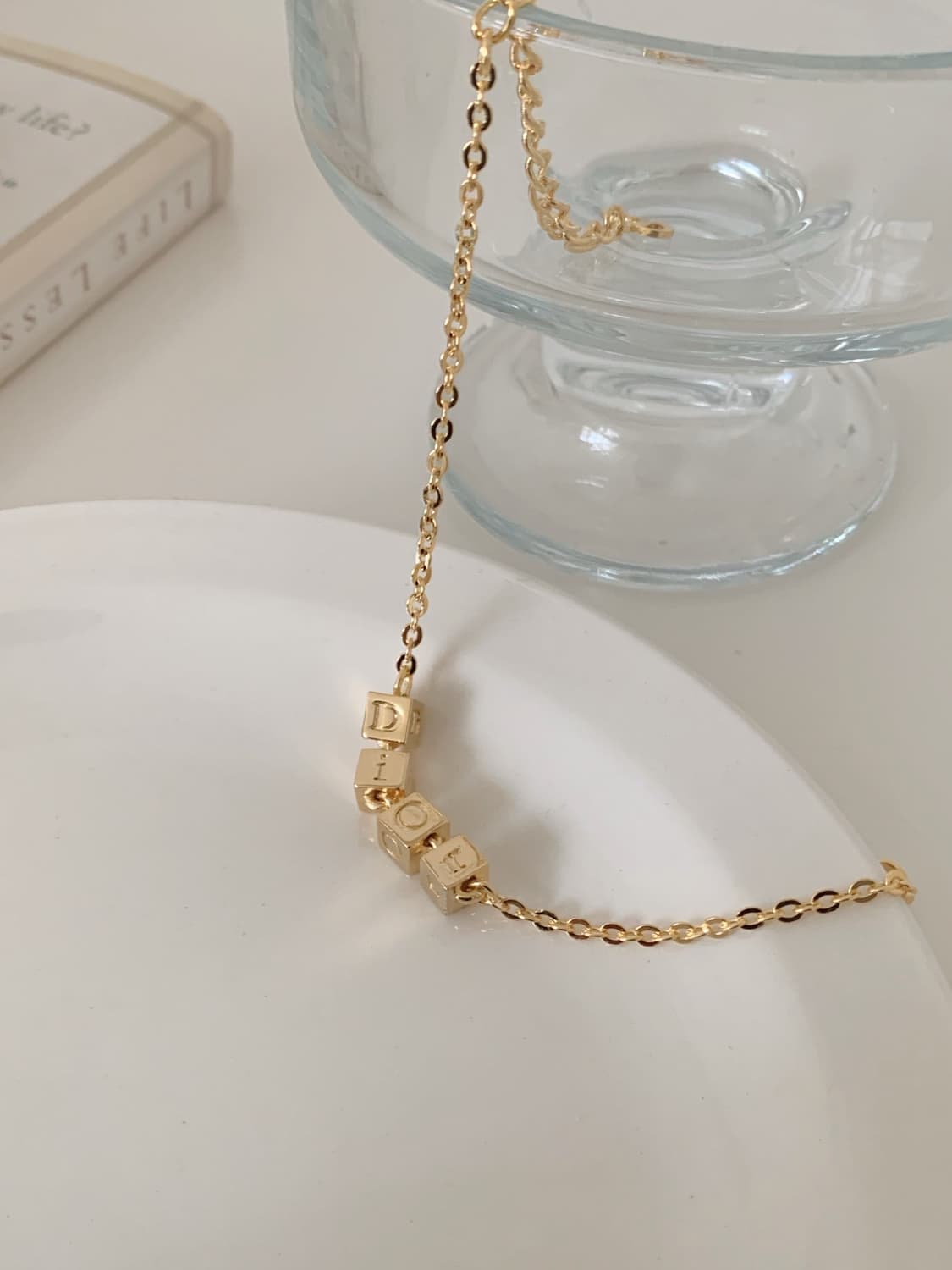 [ 디올 ] 빈티지 디올 큐브 이니셜 팔찌 상품이미지1