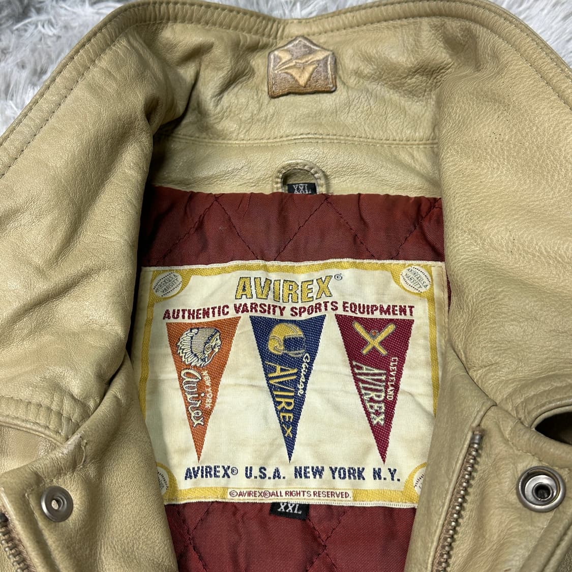 아비렉스 타이거 usa 가죽자켓 XXL 상품이미지5