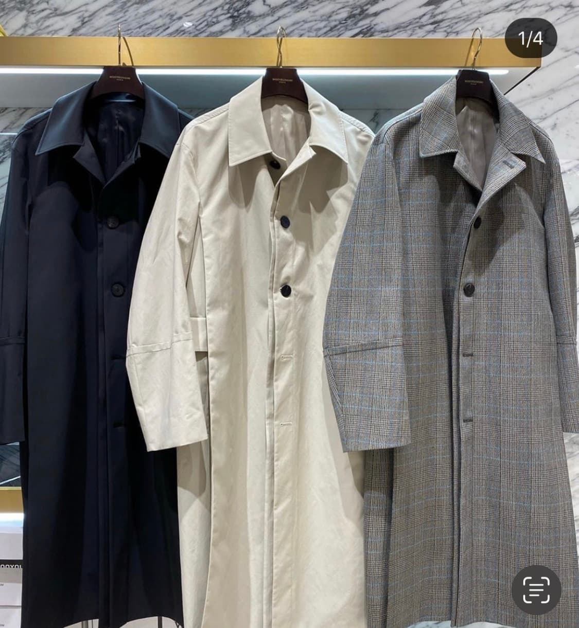 (48) 20ss 우영미 턴업체크 맥코트 상품이미지8