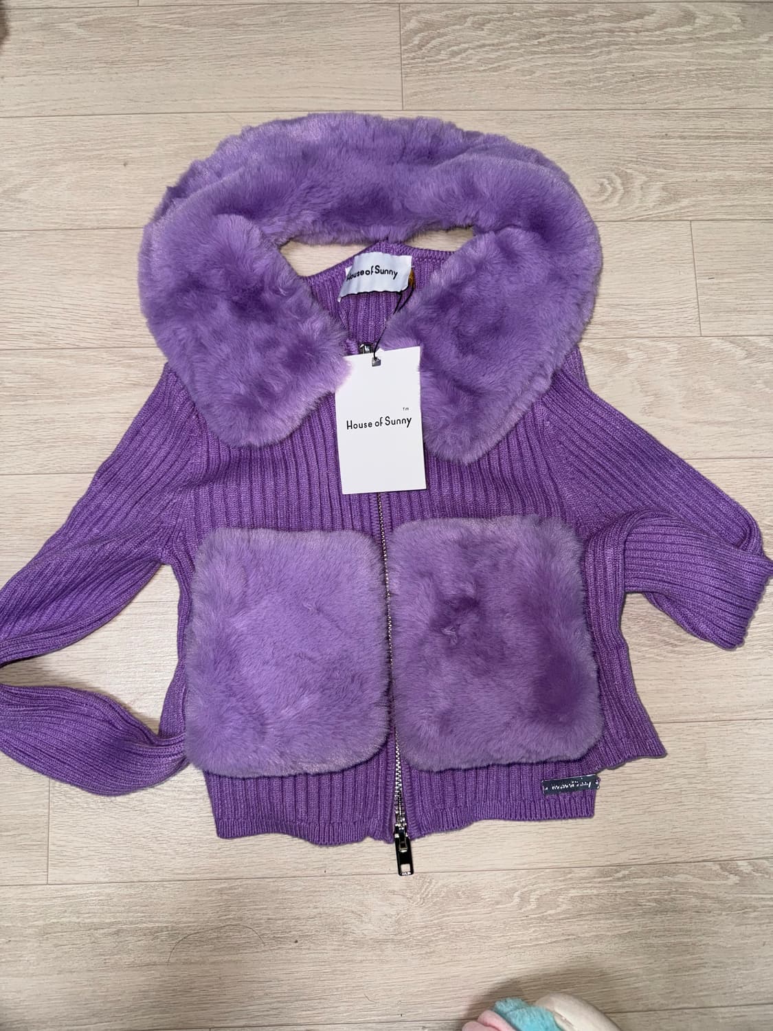House of Sunny 퍼 자켓 라벤더 새상품 상품이미지1