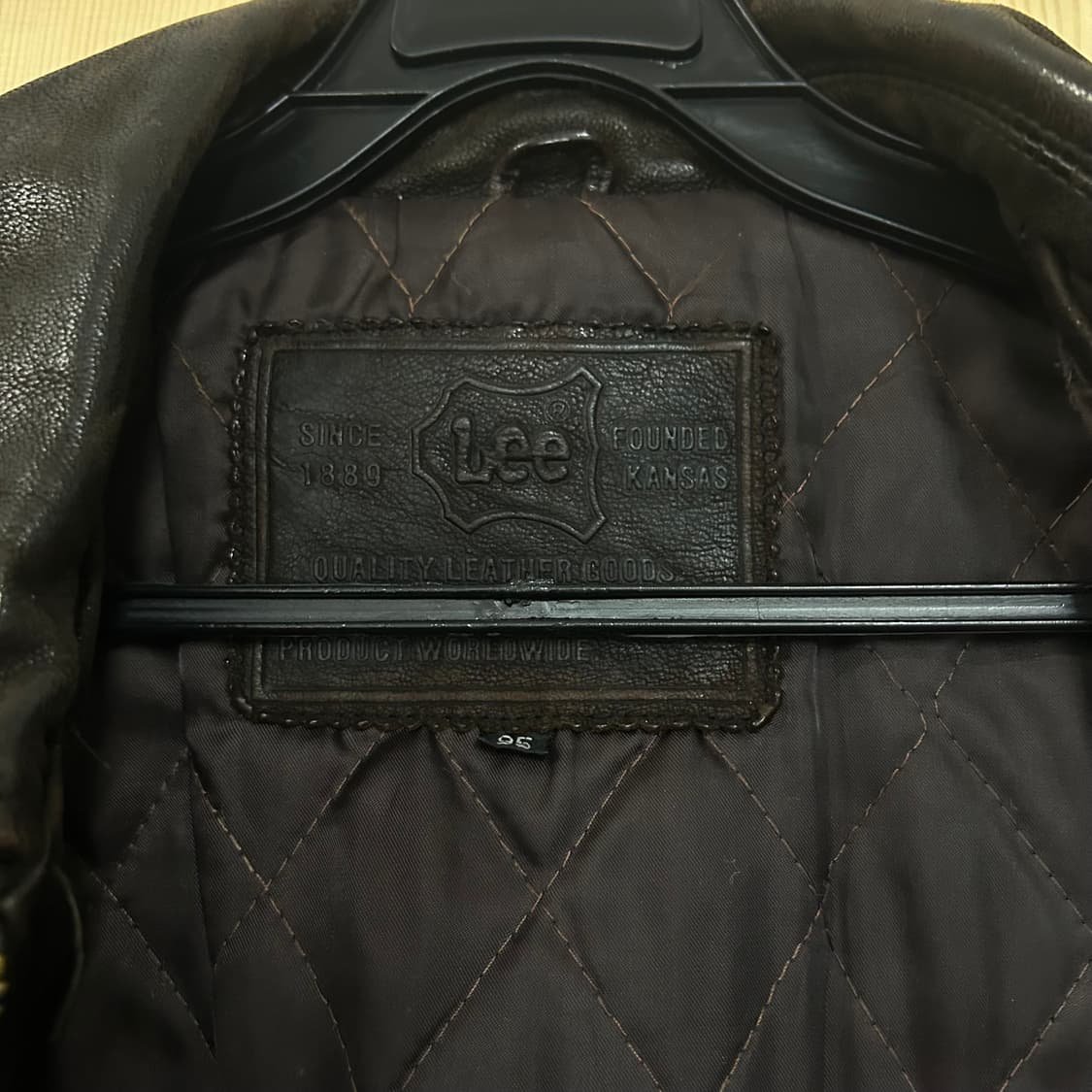 (L) 90s 쌍방울 Lee 리 가죽 자켓 브라운 상품이미지9