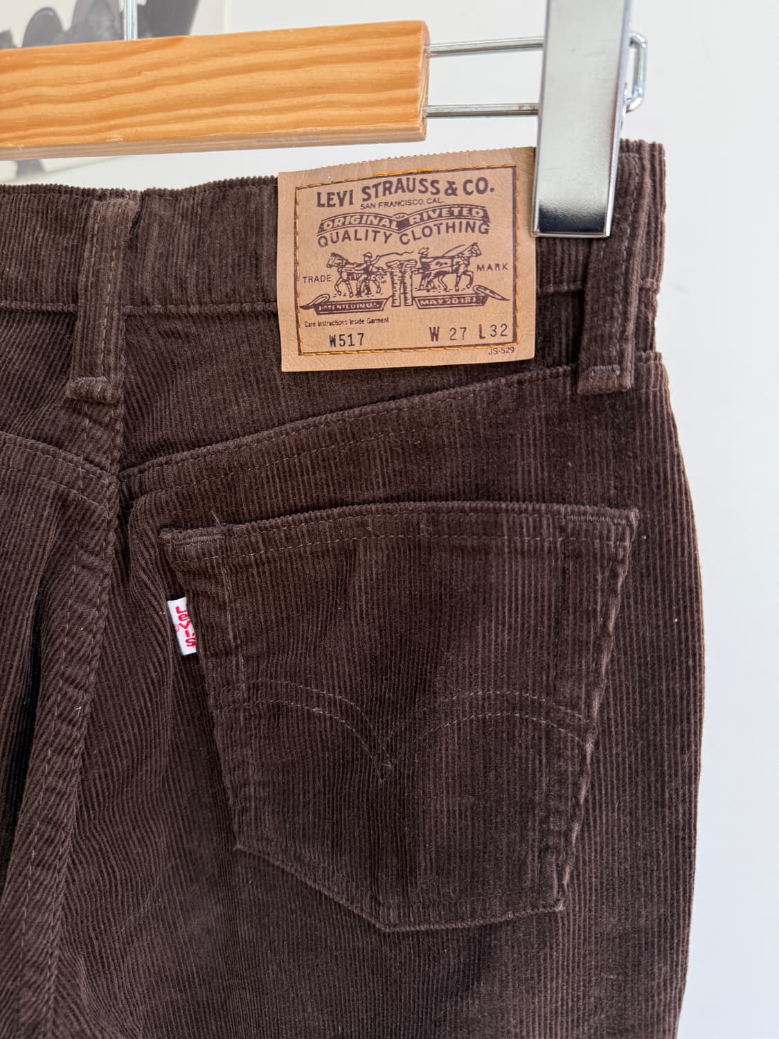 LEVIS 517 (Made in Japan) 브라운 코듀로이 상품이미지7