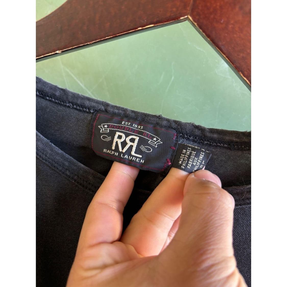 RRL 더블알엘 피스 다이드 코튼 저지 포켓 티셔츠 상품이미지4