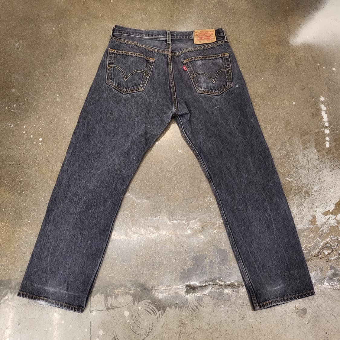 Levi's 오리지널 리바이스 501 청바지 워싱 데님 상품이미지6