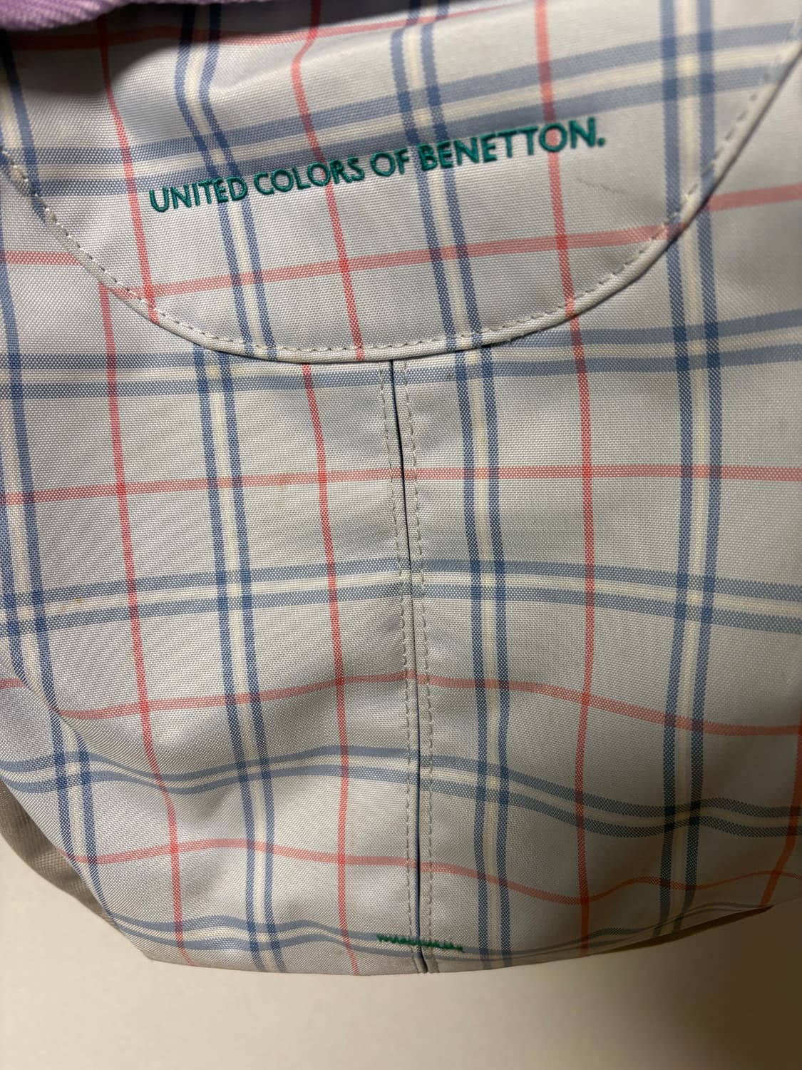 benetton 베네통 일본 빈티지 체크 백팩 가방 모리걸 y2k 블루 상품이미지4